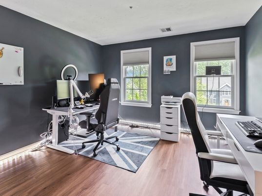 Home Office, Interior, Wood Texture Flooring