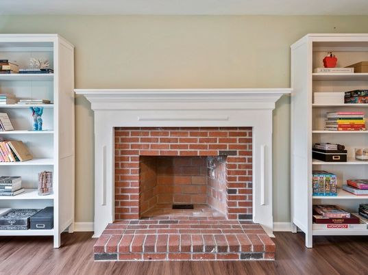 Fireplace, Interior, Wood Texture Flooring