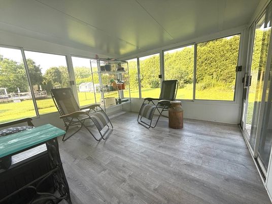 Interior, Sun Room, Wood Texture Flooring