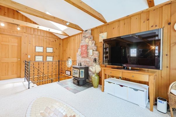 Fireplace, Interior, Wooden Beams, Wooden Walls