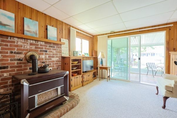 Fireplace, Interior, Stone Walls, Wooden Walls