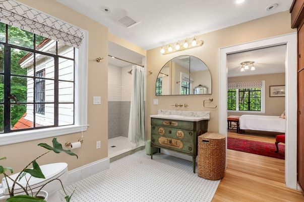 Bathroom, Bedroom, Interior, Recessed Lighting, Wood Texture Flooring