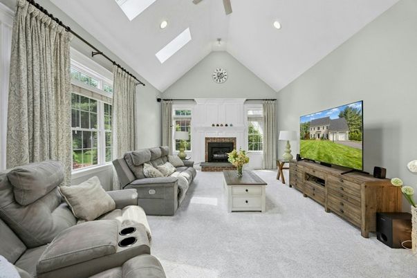 Fireplace, Interior, Living room, Recessed Lighting
