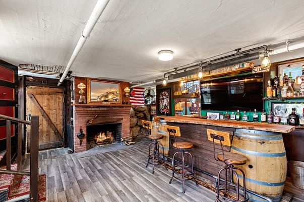 Fireplace, Interior, Wood Texture Flooring