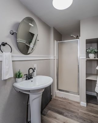 Bathroom, Interior, Wood Texture Flooring