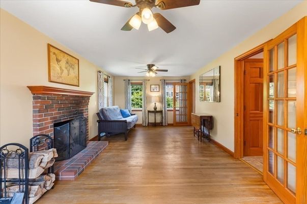Fireplace, Interior, Wood Texture Flooring