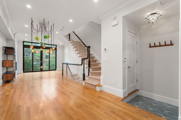 Interior, Pendant Lights, Recessed Lighting, Wood Texture Flooring