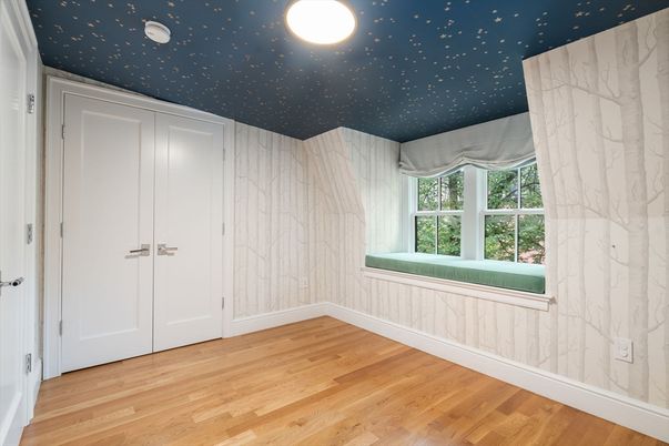 Empty room, Interior, Marble Walls, Recessed Lighting, Wood Texture Flooring