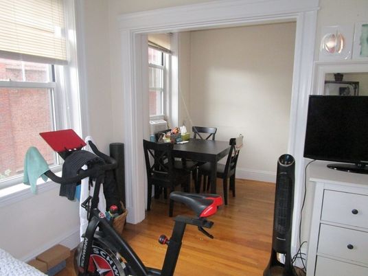 Dining room, Fitness Equipment, Interior, Wood Texture Flooring