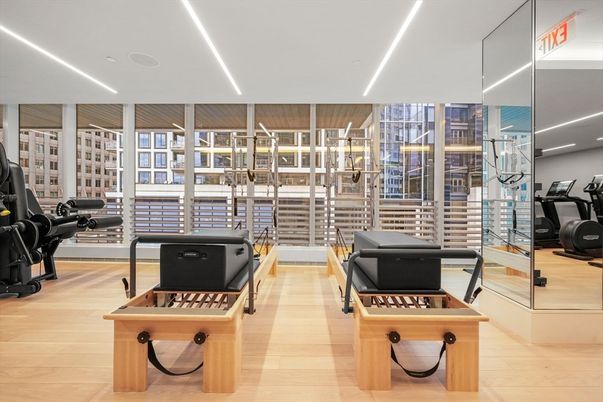 Fitness Equipment, Interior, Recessed Lighting, Wood Texture Flooring