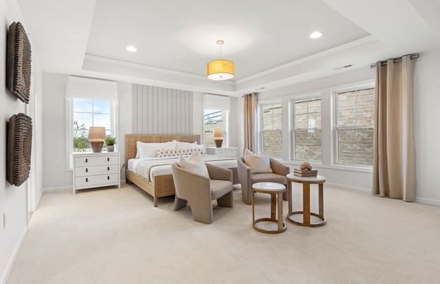 Bedroom, Interior, Pendant Lights, Recessed Lighting