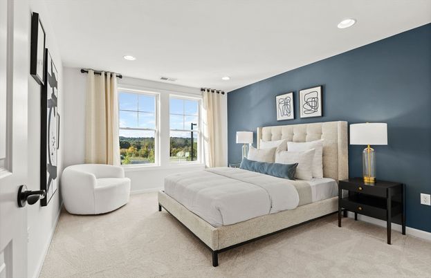 Bedroom, Interior, Recessed Lighting