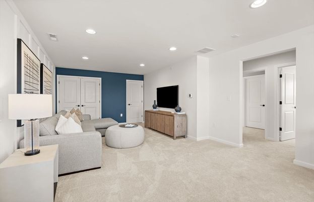 Interior, Living room, Recessed Lighting