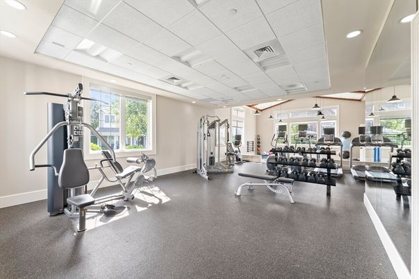 Fitness Equipment, Gym, Interior, Recessed Lighting