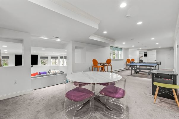 Dining room, Game Room, Interior, Living room, Recessed Lighting