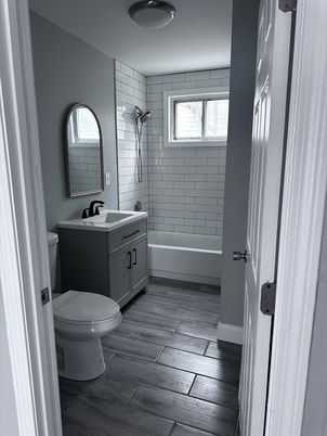 Bathroom, Interior, Wood Texture Flooring