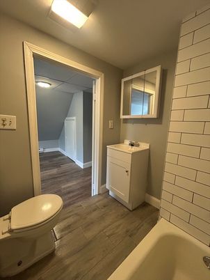 Bathroom, Interior, Wood Texture Flooring