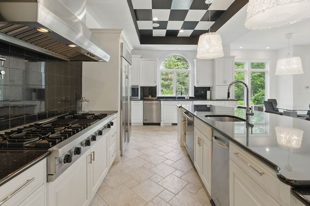 Interior, Kitchen, Pendant Lights, Recessed Lighting, Stainless Steel Appliances