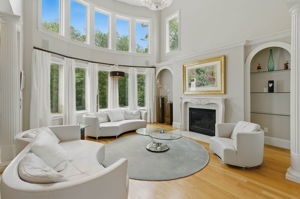 Chandelier, Fireplace, Interior, Living room, Wood Texture Flooring