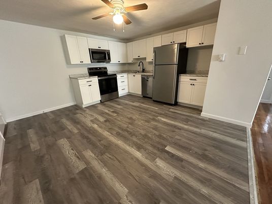 Interior, Kitchen, Wood Texture Flooring
