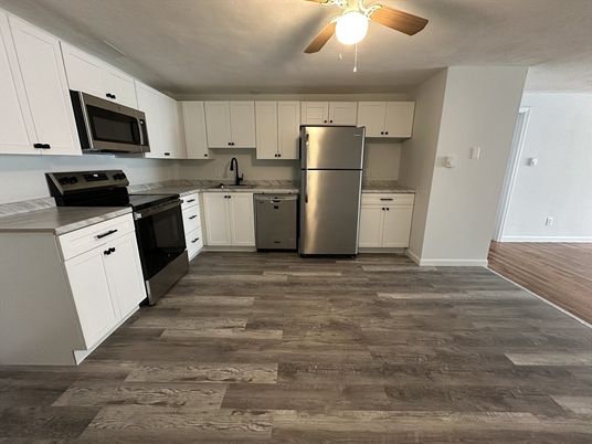 Interior, Kitchen, Wood Texture Flooring