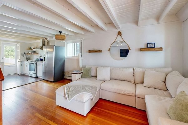 Interior, Kitchen, Living room, Stainless Steel Appliances, Wood Texture Flooring