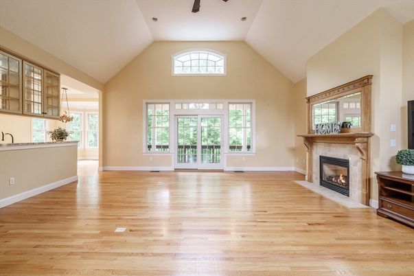 Empty room, Fireplace, Interior, Wood Texture Flooring