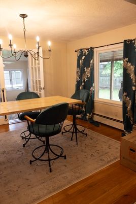 Chandelier, Interior, Wood Texture Flooring