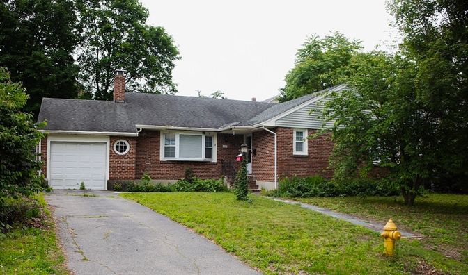 Attached, Exterior, Facade, Brick Facade, Cape Cod