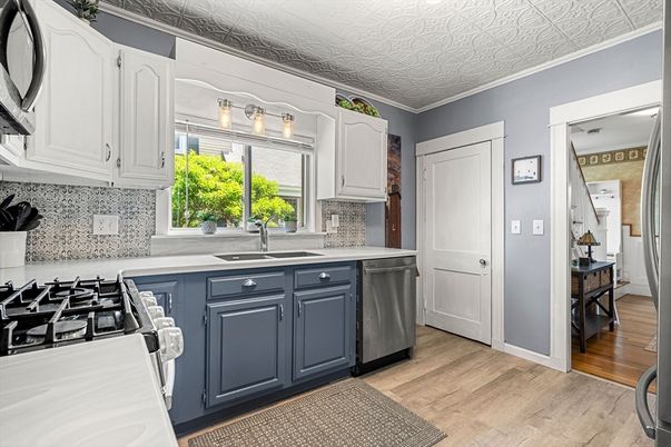 Interior, Kitchen, Wood Texture Flooring