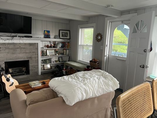 Fireplace, Interior, Wood Texture Flooring