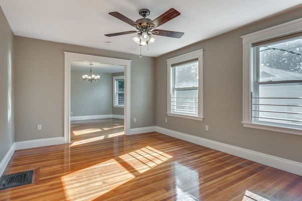 Chandelier, Empty room, Interior, Wood Texture Flooring
