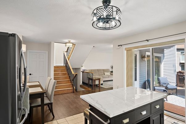 Dining room, Interior, Kitchen, Living room, Wood Texture Flooring