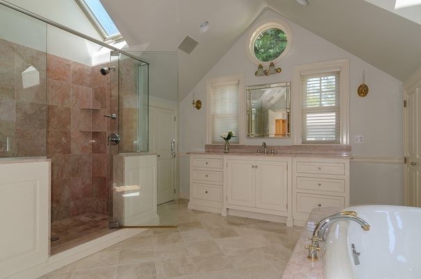 Bathroom, Dual Sink Vanities, Glass Shower, Interior