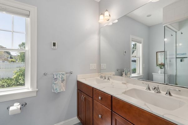Bathroom, Dual Sink Vanities, Glass Shower, Interior