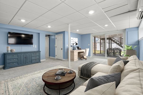 Home Office, Interior, Living room, Recessed Lighting