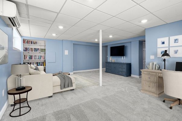Home Office, Interior, Recessed Lighting