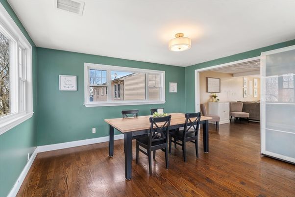 Dining room, Interior, Wood Texture Flooring