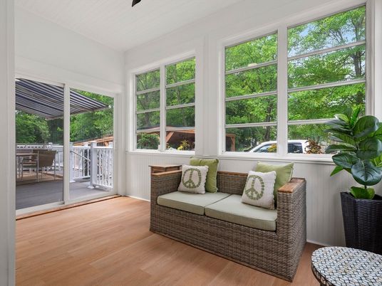 Interior, Sun Room, Wood Texture Flooring