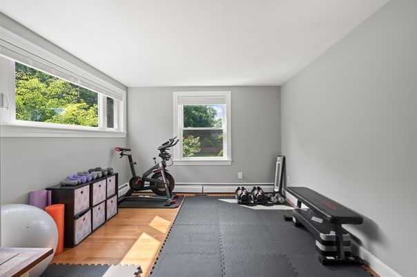 Fitness Equipment, Interior, Wood Texture Flooring