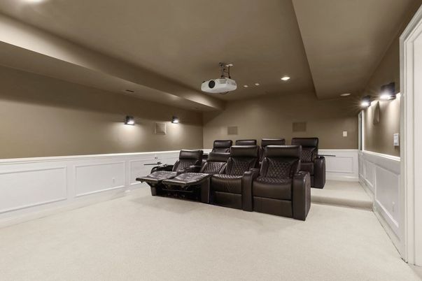 Home Theatre Room, Interior, Recessed Lighting, Theatre Room