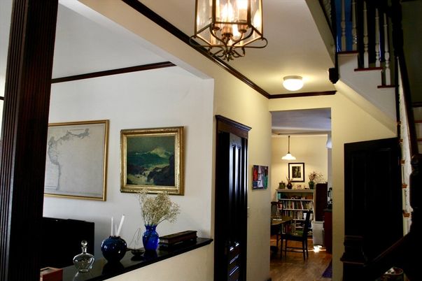 Interior, Pendant Lights, Wood Texture Flooring