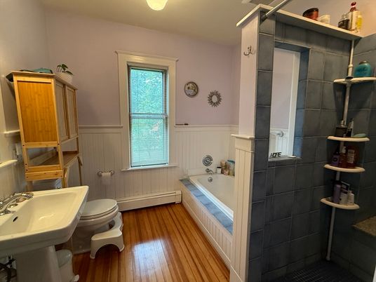 Bathroom, Interior, Wood Texture Flooring