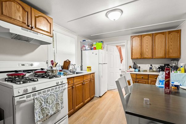 Interior, Kitchen, Wood Texture Flooring