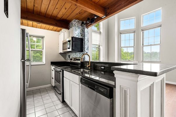 Interior, Kitchen, Stainless Steel Appliances, Wooden Beams, Wooden Ceilings