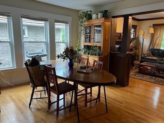 Dining room, Interior, Wood Texture Flooring