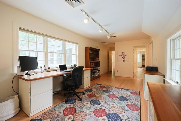Home Office, Interior, Wood Texture Flooring