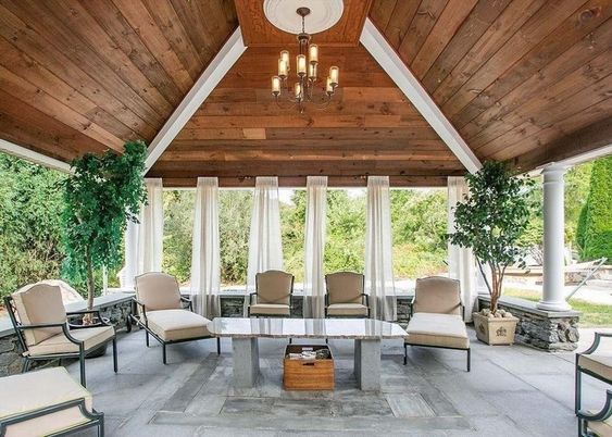 Chandelier, Interior, Wooden Ceilings