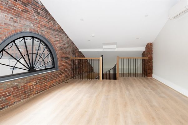 Empty room, Interior, Stone Walls, Wood Texture Flooring