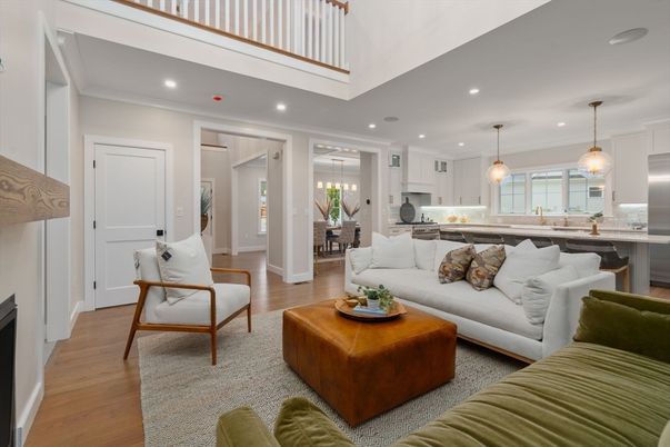 Dining room, Interior, Kitchen, Living room, Pendant Lights, Recessed Lighting, Wood Texture Flooring